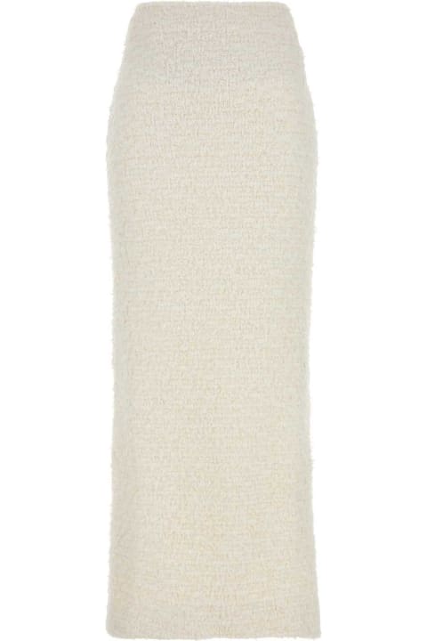 أدوات منزلية Balenciaga White Stretch Bouclã¨ Skirt