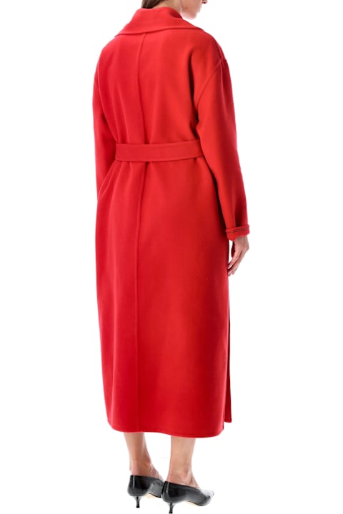 Homeware Fabiana Filippi Fabiana Filippi Red Wool And Cashmere Long Coat