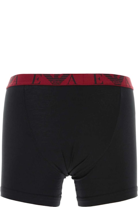 キッズ新着アイテム Emporio Armani Black Stretch Cotton Boxer Set