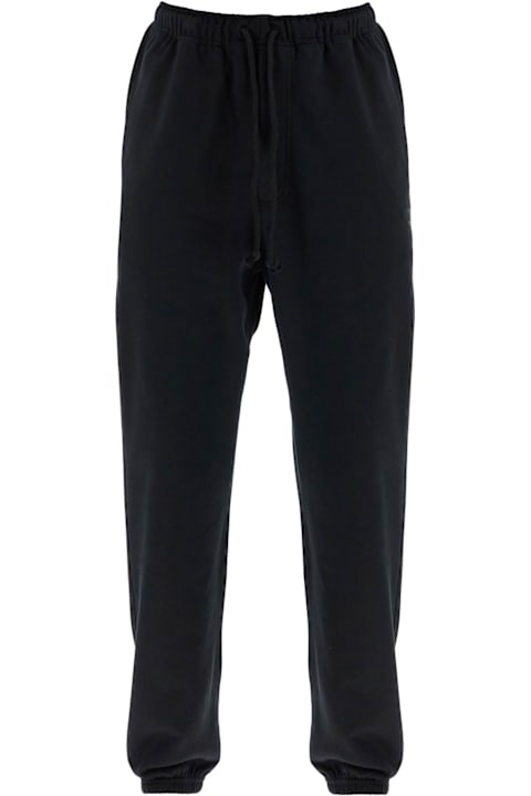 Homeware Y-3 Wide Leg High Waist Black Cotton Pants With Adjustable Drawstring