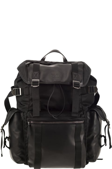 Tod's Backpacks for Men Tod's Fabric And Leather Backpack