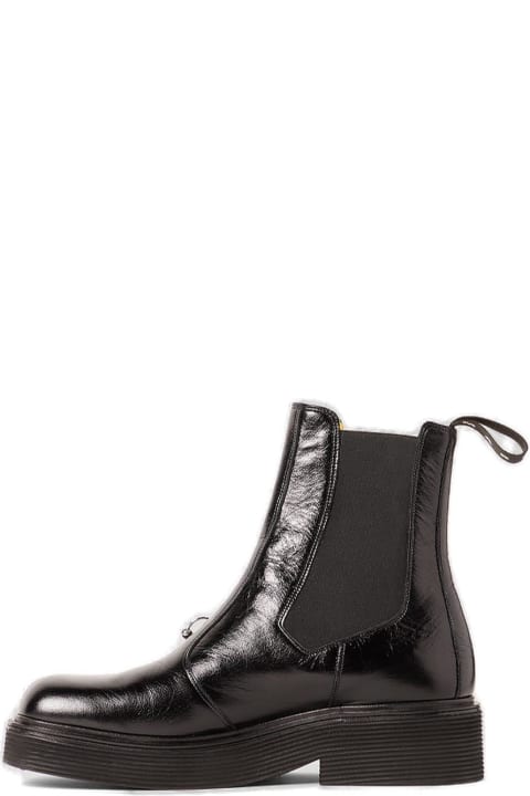 Boots for Men Marni Logo-embossed Square-toe Chelsea Boots