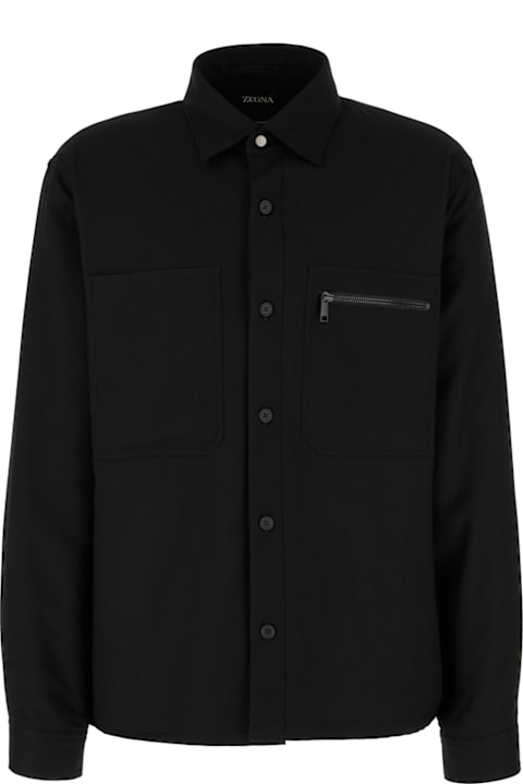 Zegna Coats & Jackets for Men Zegna Black Wool Jacket