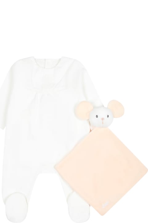 Chloé Bodysuits & Sets for Baby Girls Chloé White Set For Baby Girl With Logo