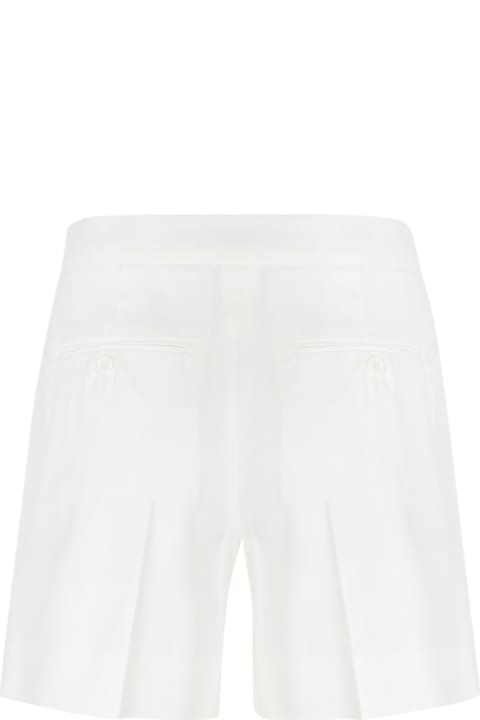 Pants & Shorts for Women Max Mara Studio White 'adria' Cotton Shorts