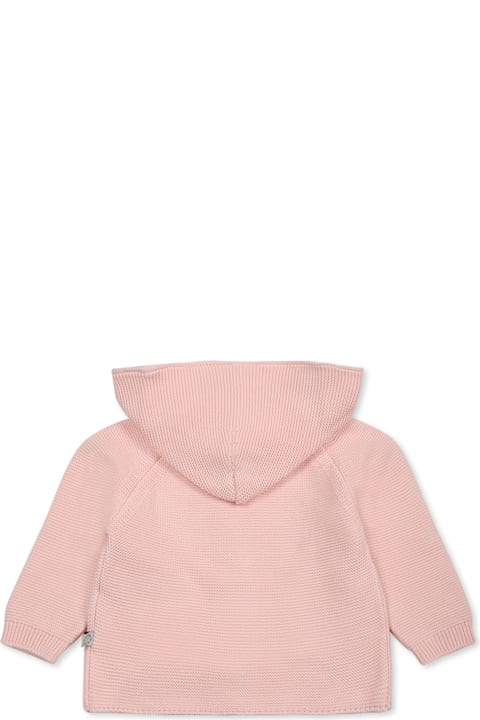 Stella McCartney Kids Clothing for Baby Girls Stella McCartney Kids Pink Cardigan For Baby Girl With Flowers