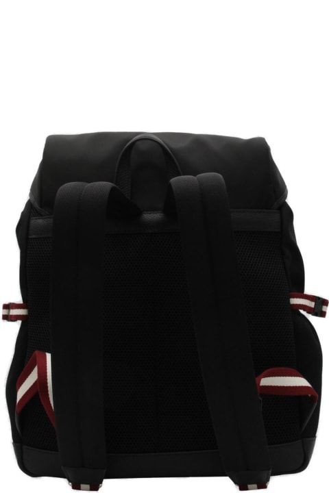 Bally Backpacks for Men Bally Stripe-detailed Foldover Top Backpack