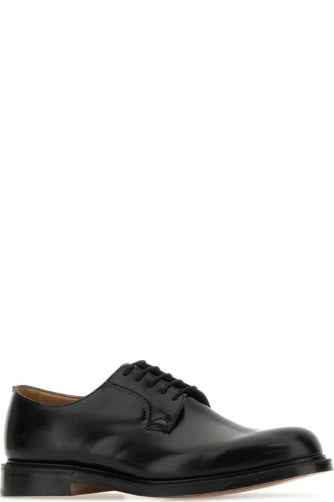 Church's Loafers & Boat Shoes for Men Church's Black Leather Lace-up Shoes