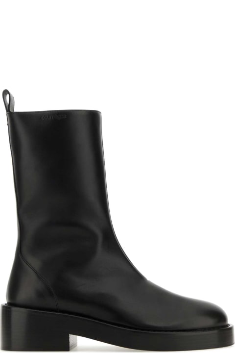 Courrèges Boots for Women Courrèges Black Leather Ankle Boots