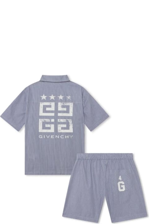 Givenchy for Kids Givenchy Striped Set With Givenchy 4g Logo