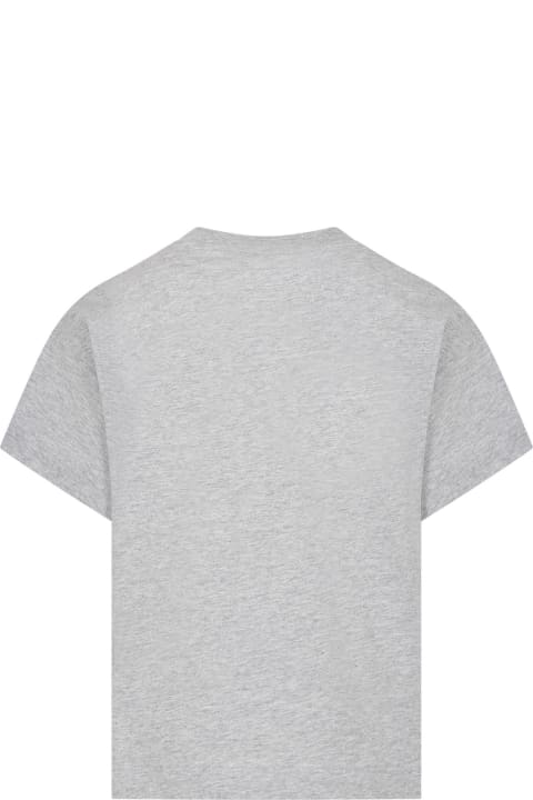 Fendi Sale for Kids Fendi Grey T-shirt For Kids With Double F