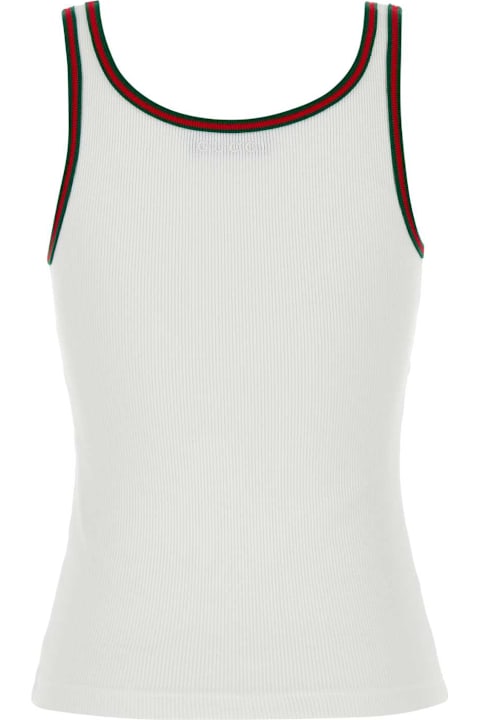 Fashion for Women Gucci White Stretch Cotton Tank Top
