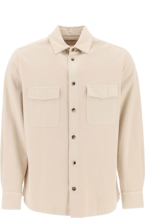 メンズ Agnonaのシャツ Agnona Cotton & Cashmere Shirt