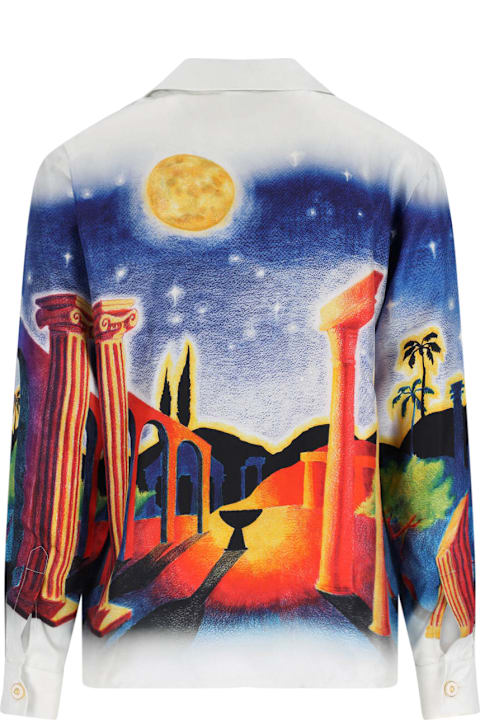 Casablanca for Men Casablanca 'midnight Acropolis' Silk Shirt