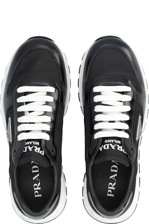 Homeware Prada Nylon And Leather Prada Sneakers