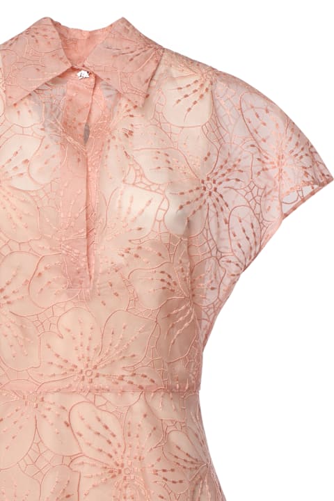 Homeware Genny Silk Dress With Orchid Embroidery