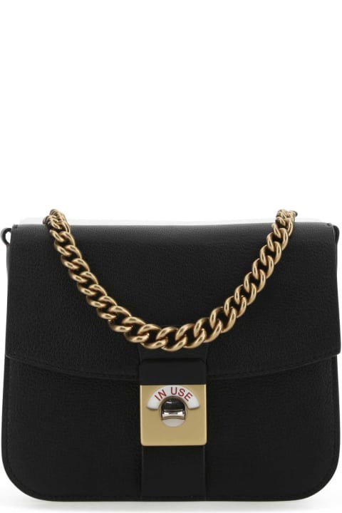 Maison Margiela Shoulder Bags for Women Maison Margiela Two-tone Leather And Cotton New Lock Square Handbag