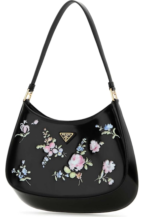 Totes for Women Prada Black Leather Cleo Shoulder Bag