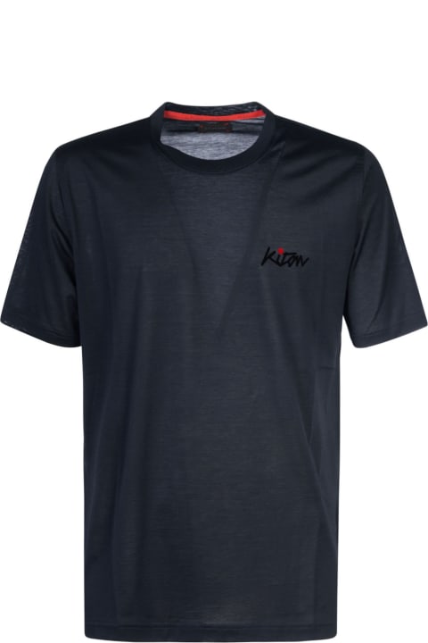 メンズ Kitonのトップス Kiton Chest Logo Regular T-shirt