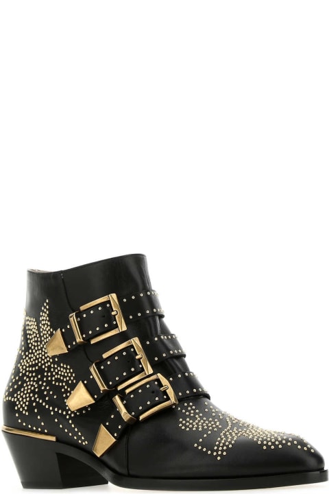 Fashion for Women Chloé Embellished Nappa Leather Susanna Ankle Boots
