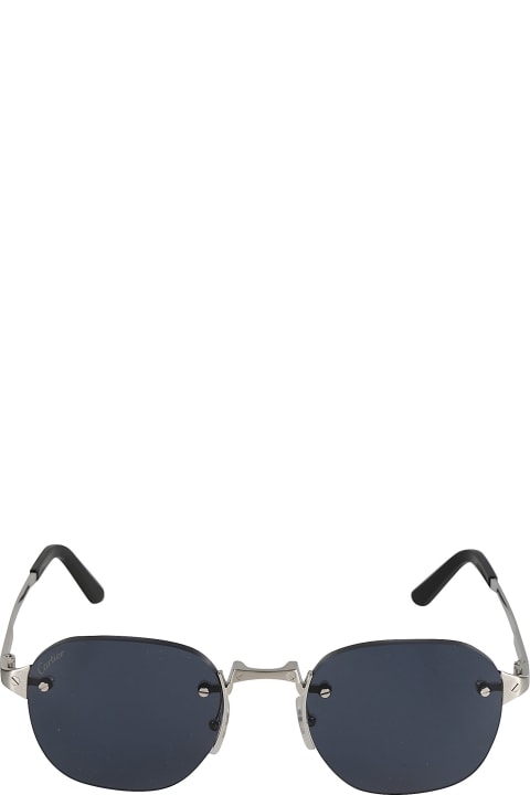 Eyewear for Men Cartier Eyewear Classic Rimless Sunglasses