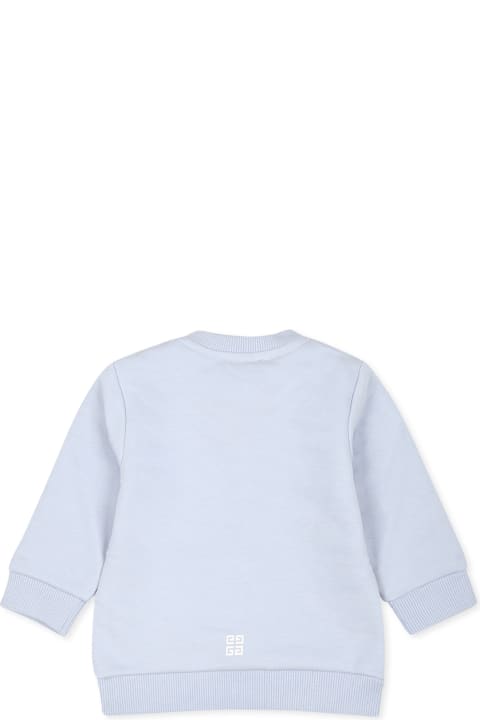 Givenchy Sweaters & Sweatshirts for Baby Girls Givenchy Light Blue Sweatshirt For Baby Boy With Logo