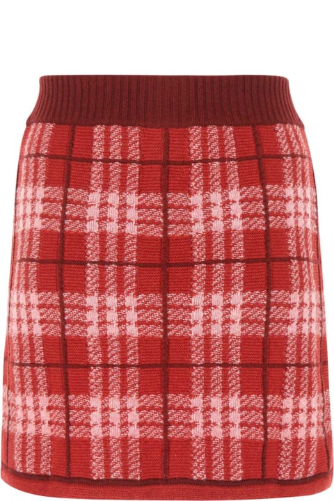 Barrie Skirts for Women Barrie Embroidered Cashmere Mini Skirt