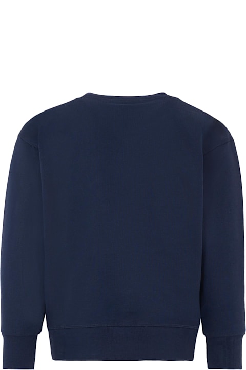 Homeware Dsquared2 Blue Sweatshirt For Boy With Maple Leaf