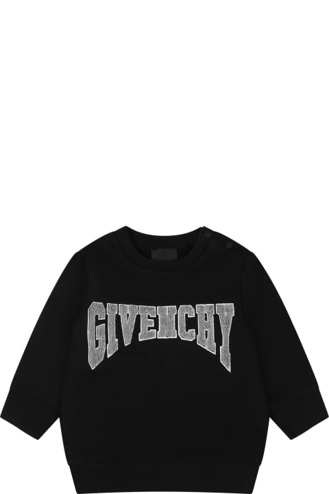 Givenchy Sweaters & Sweatshirts for Baby Boys Givenchy Black Sweatshirt For Baby Boy With Logo