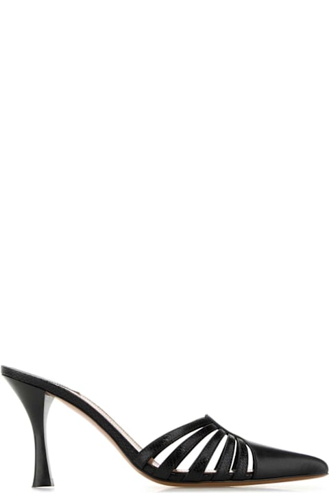 Paris Texas for Men Paris Texas Black Leather Nadia Mules