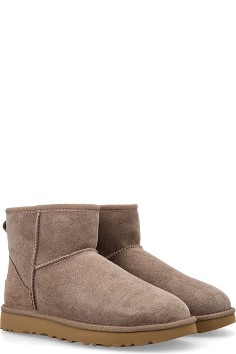 UGG Classic Mini Ii Suede Boots With Shearling Lining