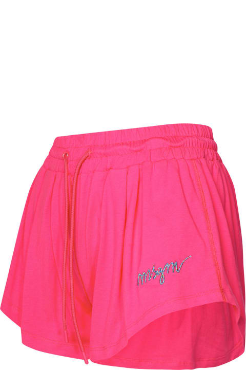 MSGM Pants & Shorts for Women MSGM Fuchsia Cotton Shorts