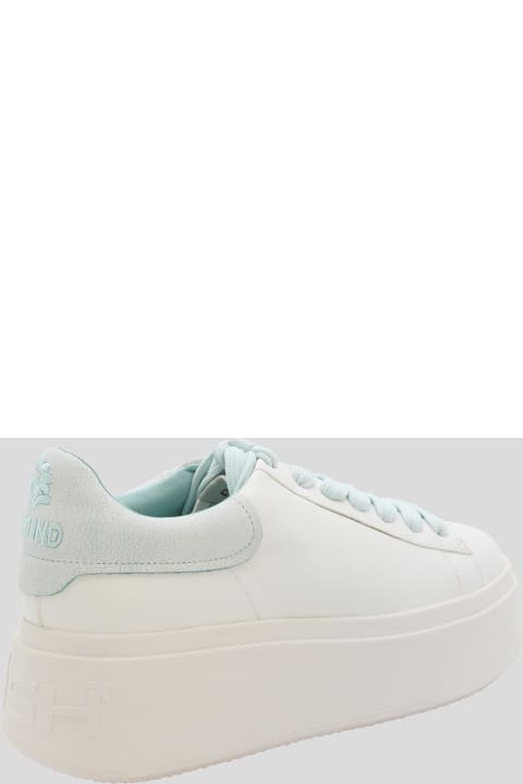 Wedges for Women Ash White Leather Sneakers