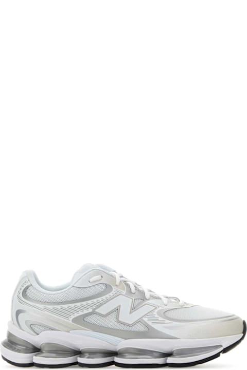 New Balance White Fabric And Rubber Sneakers