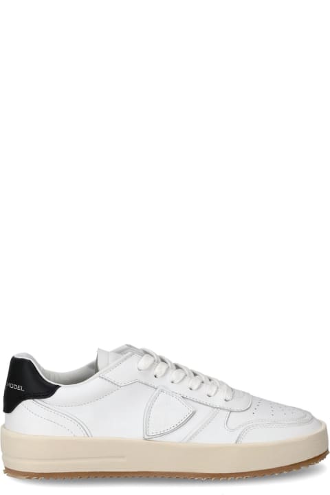 Philippe Model Sneakers for Women Philippe Model Nice Low-top Sneakers In Leather, White Black