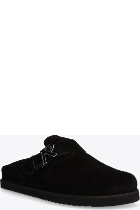 REPRESENT Other Shoes for Men REPRESENT Initial Mule Black suede mules with metal logo buckle - Initial Mule