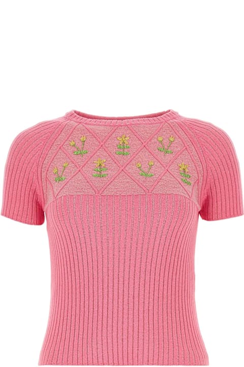 Homeware Cormio Pink Cotton Blend Diamond Ortensia Sweater