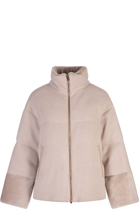 Agnona for Women Agnona Sand Cashmere Puffer Jacket