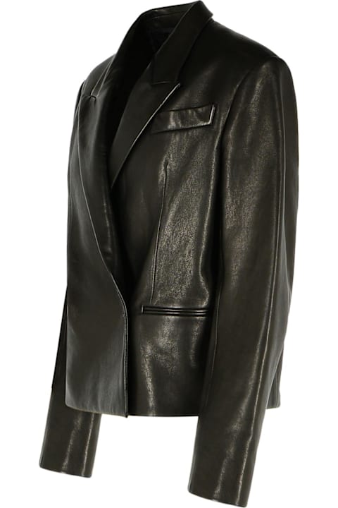 Khaite Coats & Jackets for Women Khaite 'tanni' Black Leather Jacket