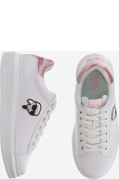 Fashion for Women Karl Lagerfeld Leather Sneakers With Logo