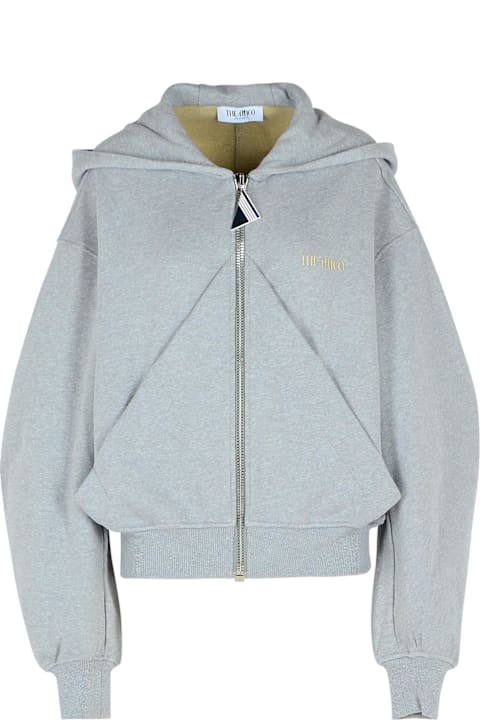 The Attico Sweaters for Women The Attico Gray Cotton Sweatshirt