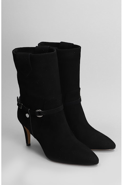 The Seller Shoes for Women The Seller High Heels Ankle Boots In Black Suede