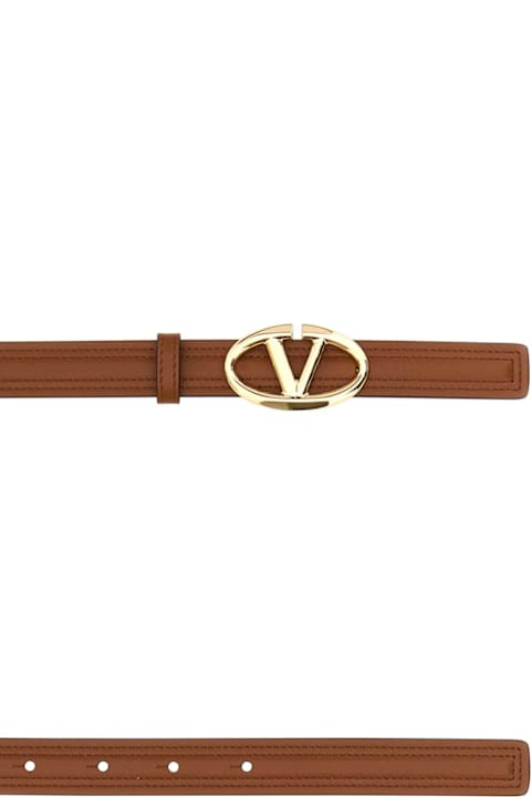 Fashion for Women Valentino Garavani Caramel Leather Reversible Belt