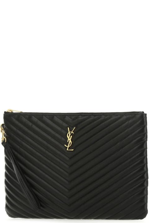 Homeware Saint Laurent Black Leather Clutch