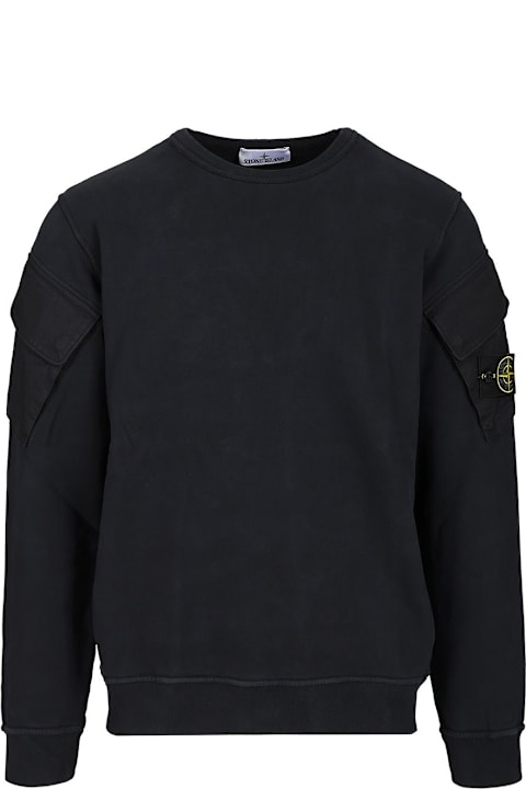 Stone Island Fleeces & Tracksuits for Men Stone Island Crewneck Sweatshirt In Brushed Organic Cotton