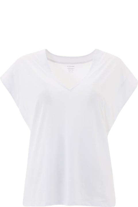 Frame for Women Frame Le Mid Rise V-neck T-shirt