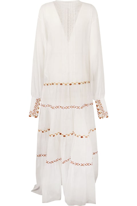 Fashion for Women Ermanno Scervino Pattern Embroidered Flare Dress