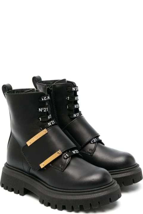 N.21 Shoes for Boys N.21 N°21 Boots Black