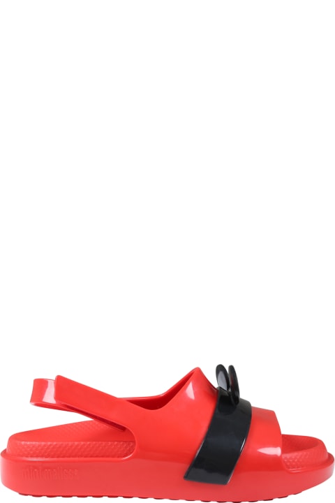 Melissa Men Melissa Red Sandals For Kids With Micki Mouse Ears