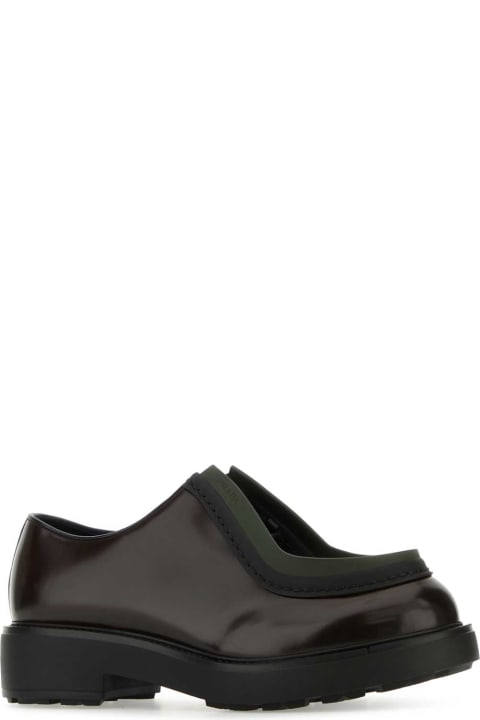 Prada Shoes for Men Prada Dark Brown Leather Diapason Lace-up Shoes